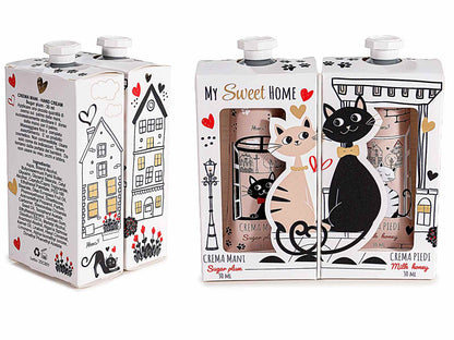 Confezione regalo con crema mani e crema piedi  soggetto Gatti - Da Tommy Pet Boutique