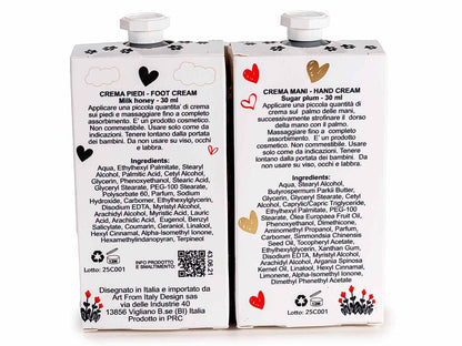 Confezione regalo con crema mani e crema piedi  soggetto Gatti - Da Tommy Pet Boutique