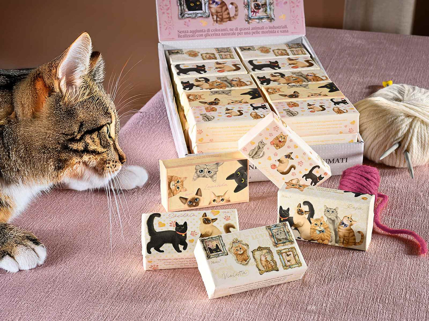 Saponetta vegetale profumata con stampa Gatti - Da Tommy Pet Boutique