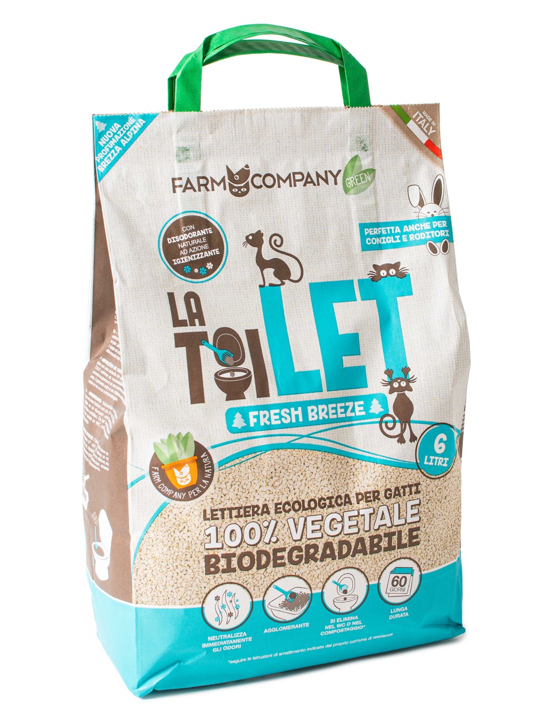 Lettiera TOILET Agglomerante Brezza Alpina - Farm Company